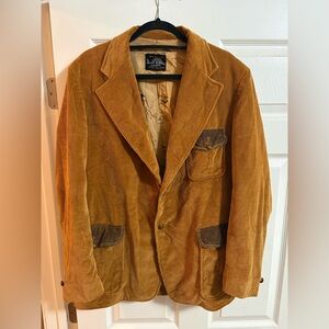 Vintage 1960s Brad Whitney men's corduroy blazer jacket carmel made in USA